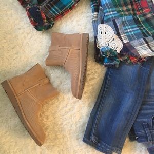 New UGG unlined mini perforated boot.